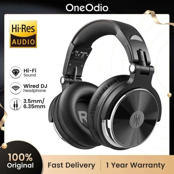 Oneodio Pro 10 Over Ear Headphones Hifi Studio DJ Headphone Wired Monitor Music Headset Earphone With Mic For Phone Computer PC 26Y0512
