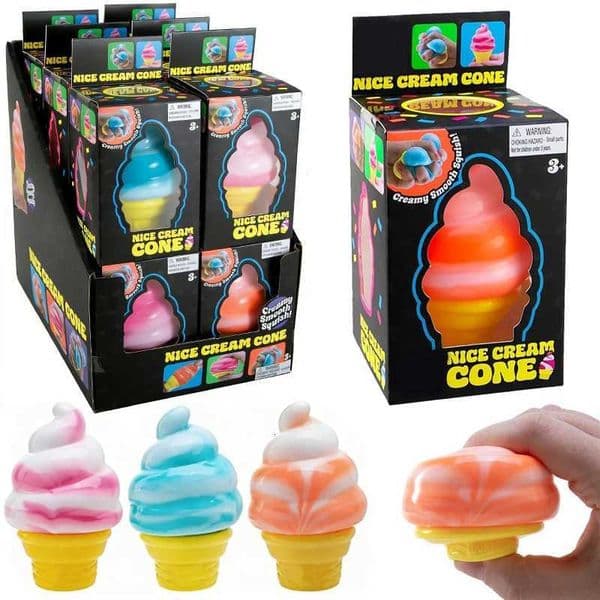 Hot Needoh Ice Cream Cone Squishy Toy TPR Soft Elastic Decompression Ball Stress Relief Fidget Toy for Adults Kids X260511