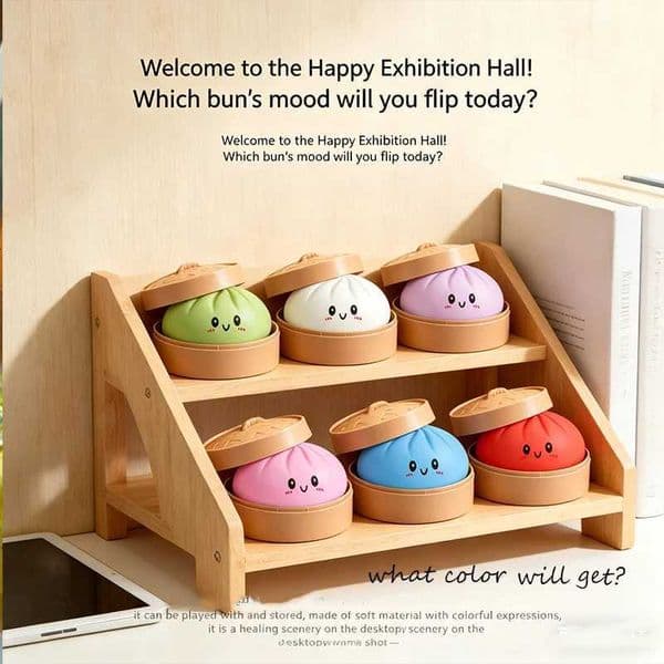 Simulation Steamed Stuffed Bun Dumpling Pinch Random Giant Decompression Blind Box Steamed Stuffed Bun Pinch Gift Decorations X260511 thumbnail 2