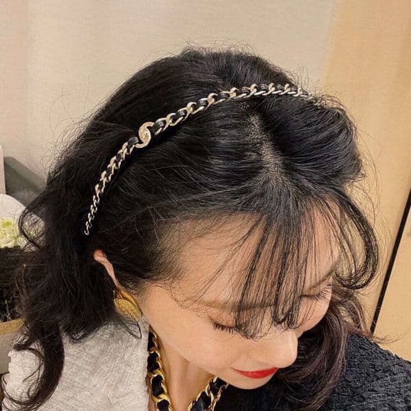 New -style classic leather woven metal headband, fashionable, elegant, vintage charm, popular item in live streams