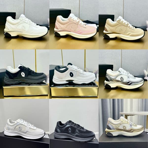 Women casual shoes high heel designer Sneakers leather fashion thick sole mesh 2026 Summer luxury top quality whole sell Sports