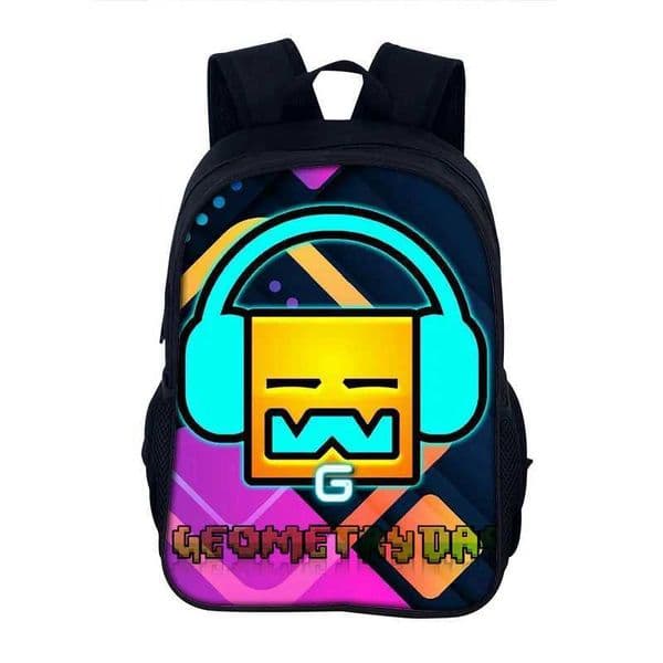 Geometry Dash Cartoon Backpack School Bag 40cm/157inch Backpack Book Bags Computer Backpack for Boy Girl Best Gift L260512TQC8