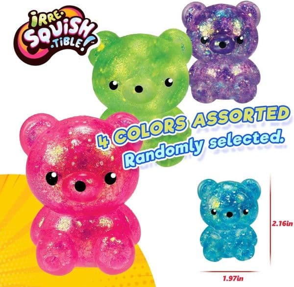 Fidget Bear Toy Squishys Glitter Gummy Bear Needoh Small Cute Animal Anti Stress Fidget Splat Decompressions Vent Squeeze ToyJ260512