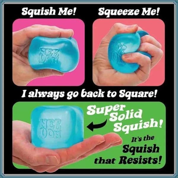 Nee Doh Nice Cube Sensory Stress Reliever Fidget Toy Anxiety Relief Focus Desk Toy Squeeze Sensory Cube for Adults KidsT260512