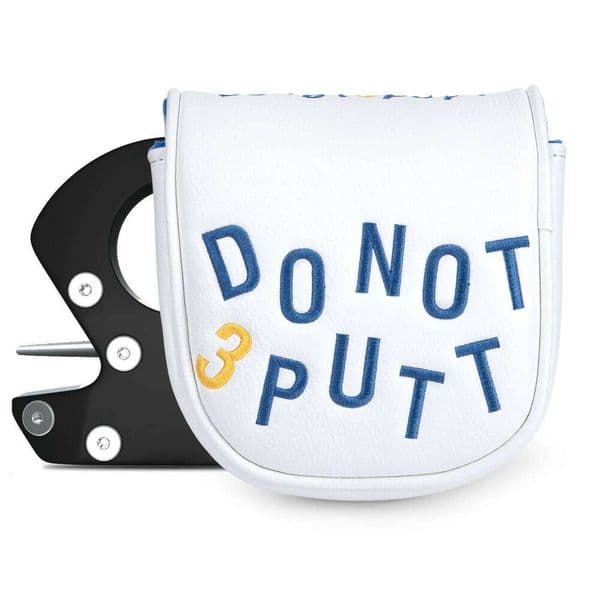 Do Not 3putt DF3 Golf Putter Cover for Mallet cover with Magnetic Closure Elegant Embroidery Wh 26Y0512