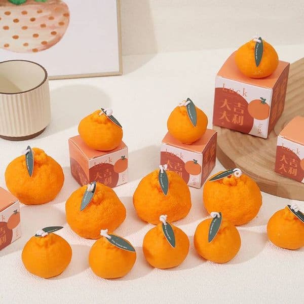 Internet celebrity Ugly Orange Aromatherapy Candle Soy Wax Creative Gift Shooting Props Scene Decoration Ornament ddmydog D260609