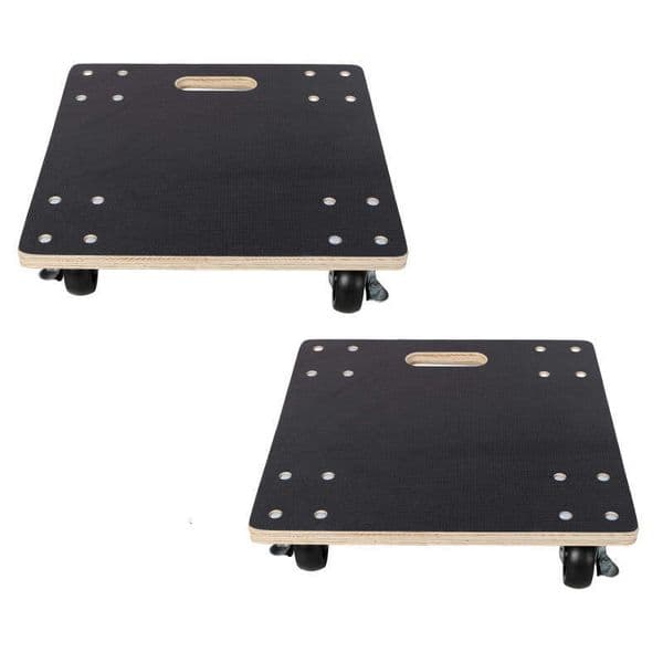 Furniture Moving Wooden Dolly 4 PP Wheels (2 with Brakes), 15 Inch, Heavy Duty Rolling Mover Supports Up to 1320 Lbs for Piano, Couch, Fridge, Washing Machine &