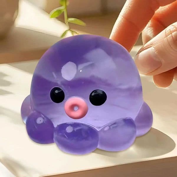 Octopus Squeeze Fidget Toy Rubber Clear Crystal Octopus Hand Relax Toy Homemade Bubble Hairstyle Game For Kids Adults Pinch Toy H260512