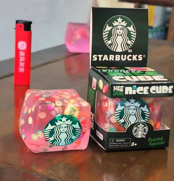 Star bucks Needoh Nice Cube Squeeze Coke Sprite Fanta Pepsi Starbucks Simulated Squishy Toy Slow Rebound Sensory Fidget Office Stress Relief toy Stock 229