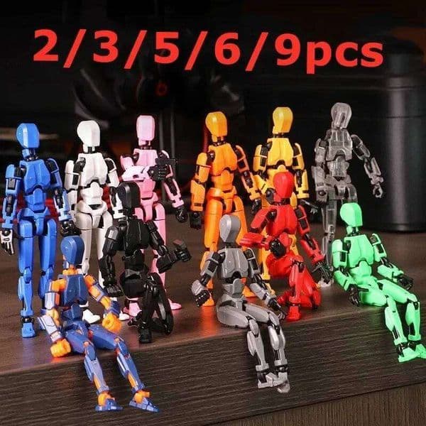 2/3/9PCS-Lucky Puppets 13 Doll,Multiple Styling Combinations Model,Cheap Holiday Gift,Cool Robot Doll Desktop Decoration W260512