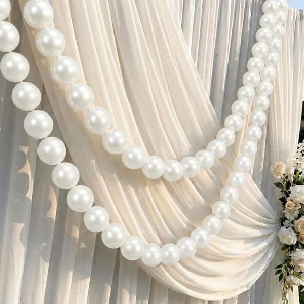 20PCS Giant Pearl String Hanging Decoration White Simulated Garland for Wedding Backdrop Party Pography Pendant Props 260512