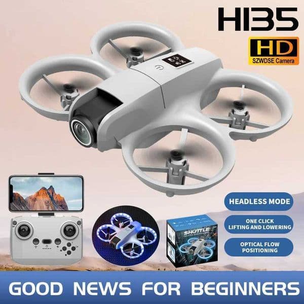 New H135 Mini Drone WIFI FPV Hover Professional 4K Camera Pocket Coloful Lights Dron Rc Plane Foldable Quadcopter RC Toys Gifts T260512