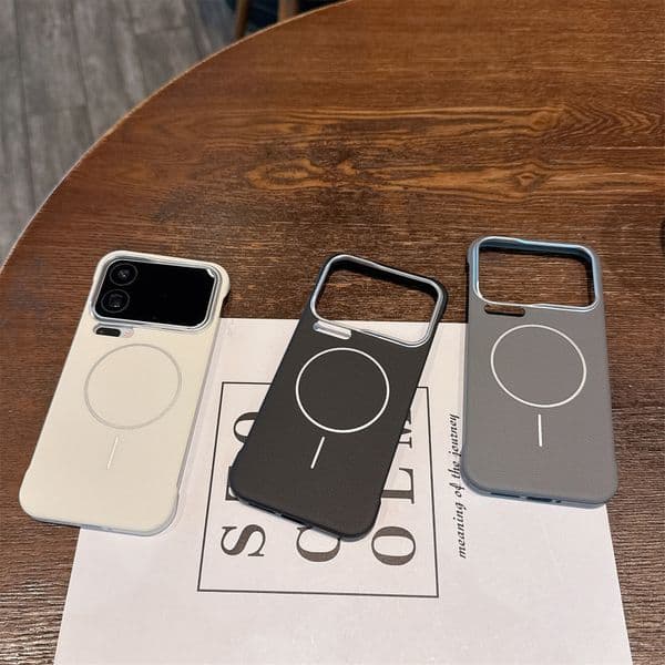 2026 Suitable for Xiaomi 17Promax phone case, ultra-thin borderless leather texture magnetic Huawei p80 premium protective cover