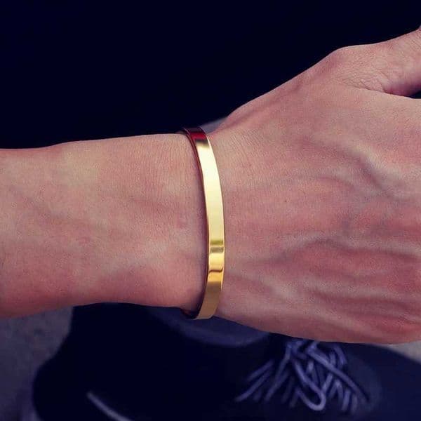 Noter Mens Stainless Steel4/6/8mm Opening Bangle Gift For Him Pulsera Hombre Pulseira Masculina Ao Inoxidvel Joias L260511