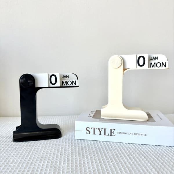 1pc modern minimalist style plastic creative perpetual calendar desk calendar office desktop decoration home decoration 260512