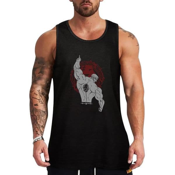 God Escanor Tank Top Mens gym bodybuilding for men singlets for men 260511