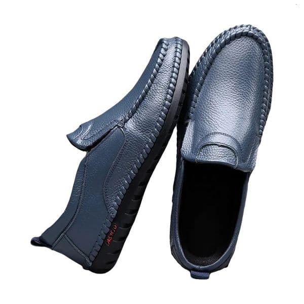2026 Designer Slide Top Grade Man Casual Shoe Breathable Genuine Summer Slip On Loafers Men Leather Soft Flats Hot Sale Driving sandal Shoes Moccasins Free Ship