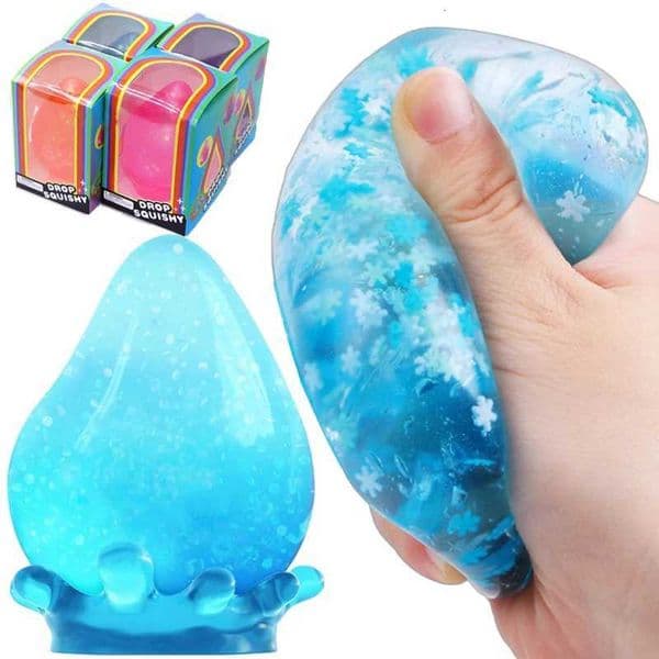 2PCS Aurora Water Drop Maltose Extrusion Slow Rebound Pinch Children and Adults To Relieve Pressure Ball Safe and Non-toxic ToysT260512