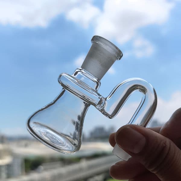 Mini Dry Glass Ash Catcher Smoking Accessories 14mm 18mm Male 90° Reclaim Collector For Water Pipe Bubblers