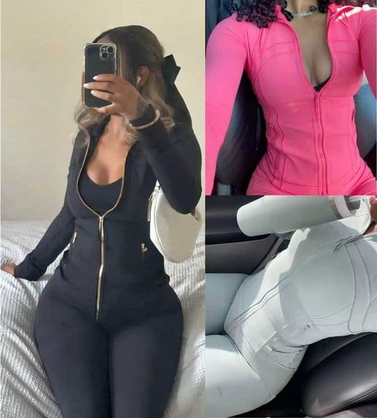 Women's Yoga long clothes sleeves Jacket Outfit Solid Color Nude Sports Shaping Waist Fitness Jogging Sportswear For Lady Gym Leggings