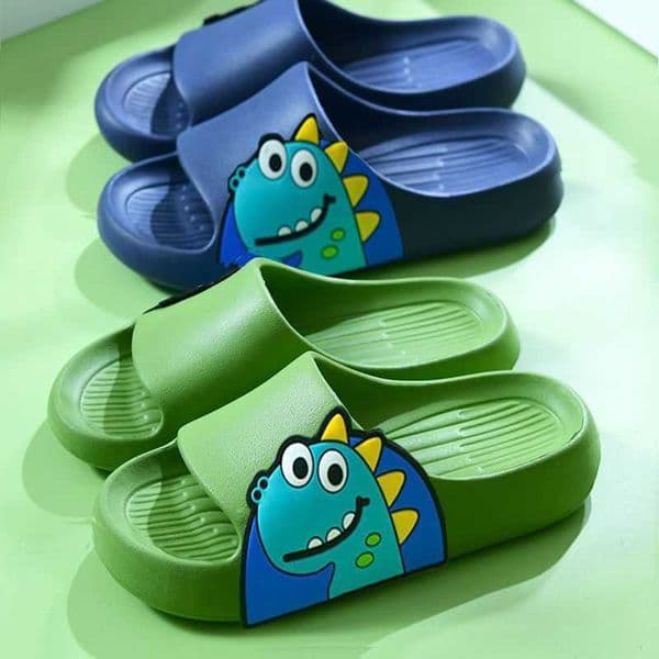 Childrens summer slippers for boys and girls cute cartoon indoor non-slip thick-soled bathing parent-child sandals for girlsL260511