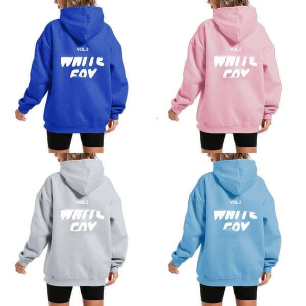 White Foxhoodie Women Designer Clothe White Fox Trendy Y2K Style Suitable For Exercise Casual Wear Unisex Matching Hoodies Childrens Clothing