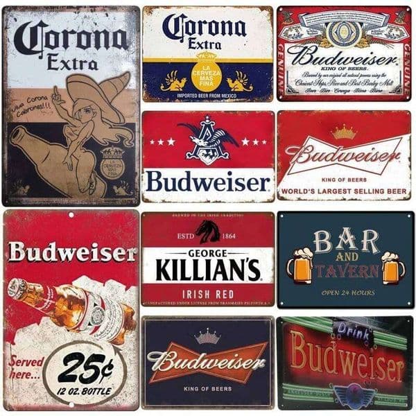 Tin Beer Metal Sign Decorative Plaque Retro Plate Wall Decor Bar Pub Club Man Cave Dad's Garage Workshop Poster 26L0513
