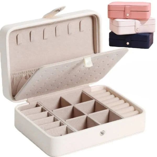 Luxury Designer Decor Korean Version Simple Ins Style Portable Storage Box 2024 New High-End Exquisite Large Capacity Travel room Jewelry Ba 2