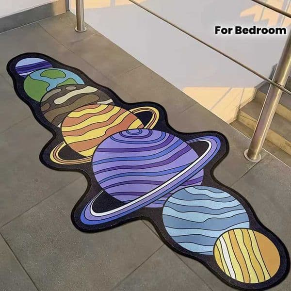 VIKAMA Series Planet Carpet - Durable And Slip-Resistant Bedroom Bedside Rug - ChildrenS Room Floor Mat - Home Decoration T260512