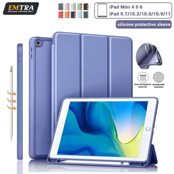 Air 4 5 For Pro case air 1 2 11 2021 10.2 10.5 6/7/8/9 iPad 10th Generation Case with Pencil Holder Cover S260512