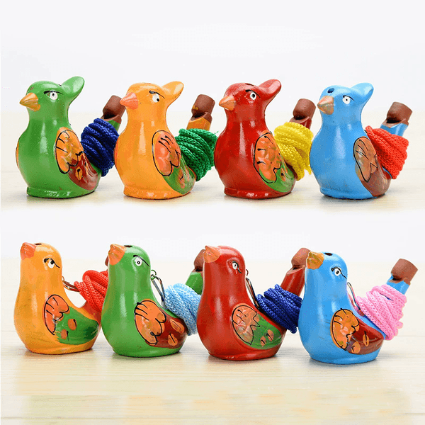 Vintage Hand Painted Water Bird Whistle Ceramic Clay Birds Children Gifts Animal Whistles Retro Ceramics With Laynard Arts And Craft Party Supplies