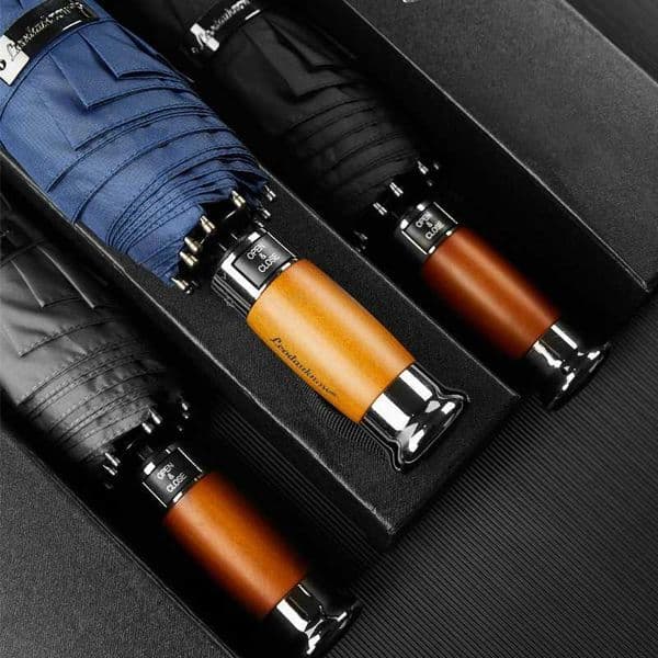 Genuine Large Umbrella Men Business 12 Meters Fully Automatic Umbrella Windproof 10K Wooden Handle Golf Umbrellas Rain L260512