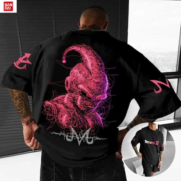 Best Summer Dragon Ball Series Retro Pure Cotton Mens T-shirt Wukong Printed Oversized Casual Shirt Unisex Parent-child Suit L2605137HE6