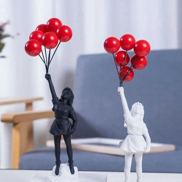 Resin Banksy Figurines for Interior Flower Thrower Statue Sculpture Home Desktop Decor Art Collection Objects T260512
