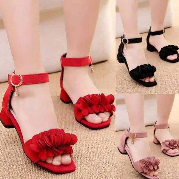 Summer Kids Leather Shoes Girls Wedding Dress Shoes CHIldren Princess Flower Sandals For Girls Casual Shoes Flat Sandals Z260513