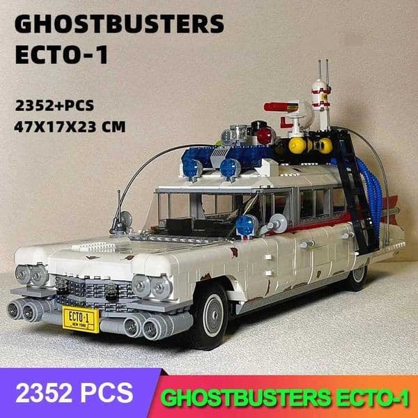 In Stock Ghostbuster Ecto-1 Building Blocks Car Model Moc 10274 Display Bricks for Kids Adults Toys Halloween Christmas GiftsJ260513