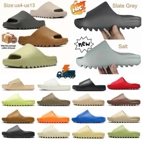 Designer slides Men Women Onyx Salt Slate Grey Vermillion Mineral Blue Pure Sandals Slide Slippers Ochre Bone Resin Clogs Desert Ararat Runners slide sliders 36-48