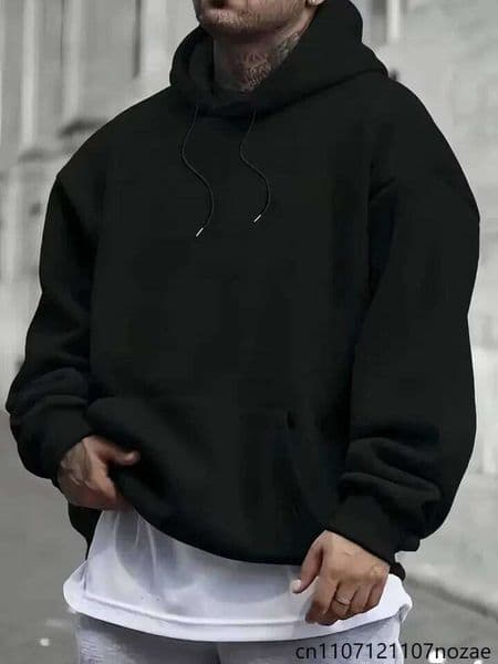 Fleece Men's Women Oversize Casual Sweatshirt Hoodies Couple Unisex Pullover Autumn Winter Loose Cotton Sport Hoody Clothing Top 26L0513