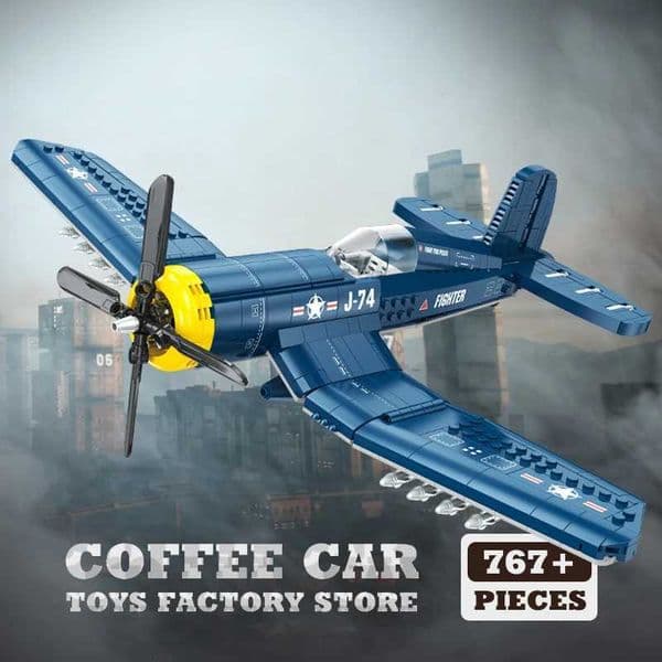 Military Fighter Jets MOC Bricks 3D Model Creative Arms Warplane Building Blocks Plane Children Toys Kids Boys Birthday Gift DIYJ260513