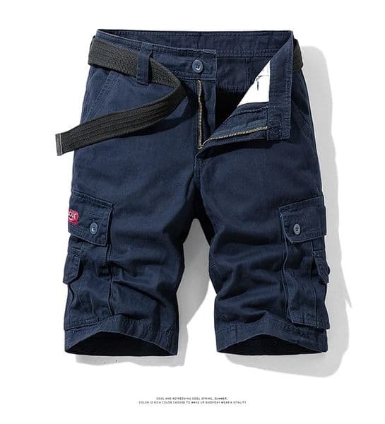 2025 Summer mens fashionable multi pocket workwear shorts thin casual fashion military 260512