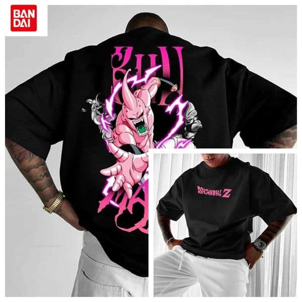 Dragon Ball Fat Magic Man Bu Ou Direct Jet Printed Heavy Cotton Short-sleeved Tees Men Loose Large Size Half Sleeve Top L260513O956