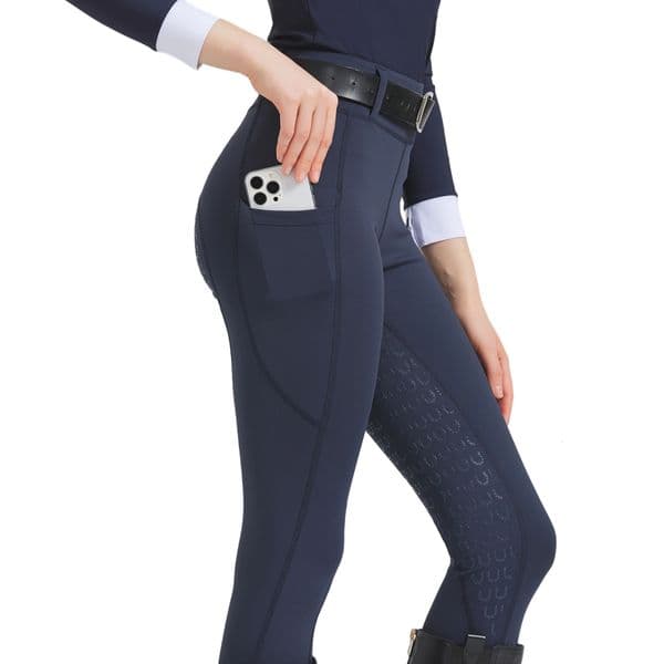 Spring and summer riding pants womens knitted high- silicone riding pants tight riding pants breathable we 260512
