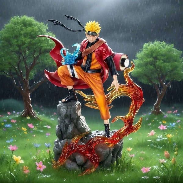 uu 23cm Anime Figure Uzumaki Naruto Uchiha Sasuke Action Model Pvc Statue Desktop Ornament Collection Toys Gift J260513