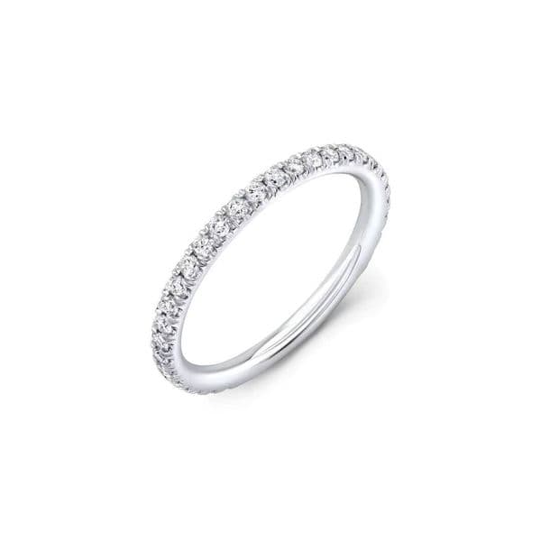 Classic Lab Grown Diamond Ring Half Eternity Band CVD IGI Certified 18K Gold Lab Diamond Ring