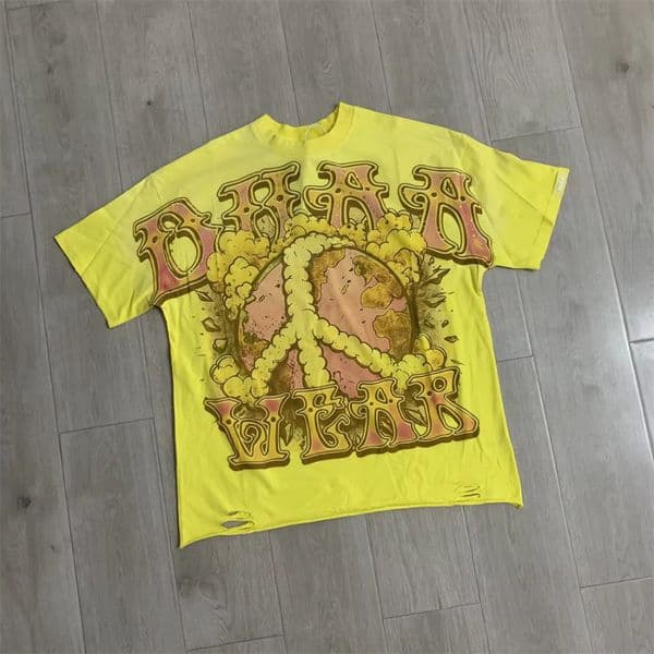 Yellow Hole T-Shirts Men Women 2026 Summer Style Tee T Shirt