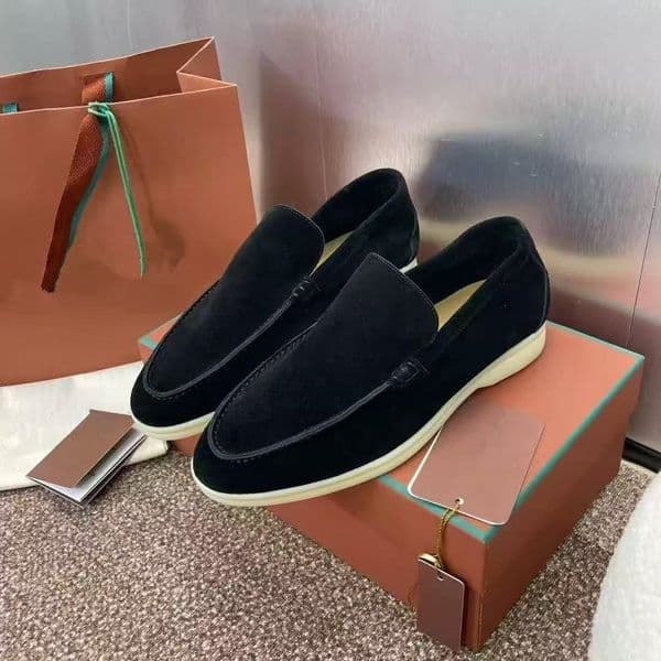 2026 Designer loafers Loafers Men Suede Leather Casual Shoes Luxury Designer Lock Buckle Slip-Ons Flat sheos Men And Women Outdoor Comfort Brand Flat Shoes