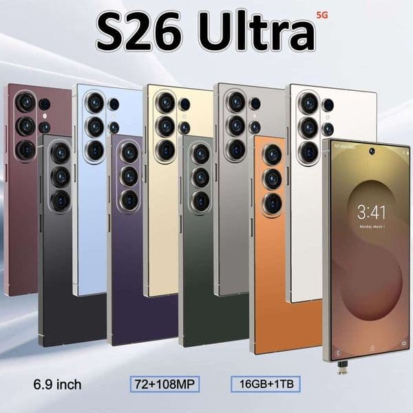 2026 New S26 Ultra 4G Global Phone 16+1TB Large Memory Android Dual SIM Foreign Trade Cellphone SANNAING