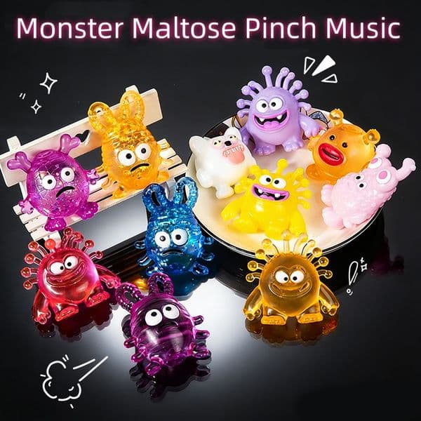 Festival Party Small Gifts Cute Little Monsters With Two Ears Jelly Colored Stress Relieving Toys By sea