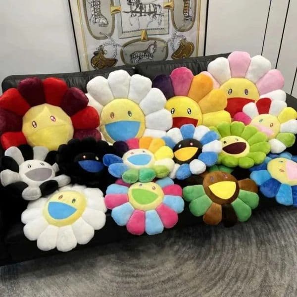 Luxury Designer Decor Creative Stuffed Cushion Flower Cute Smile room Rainbow Sunflower Decorative Pillow Office Back Plush Cushionxj250102 4
