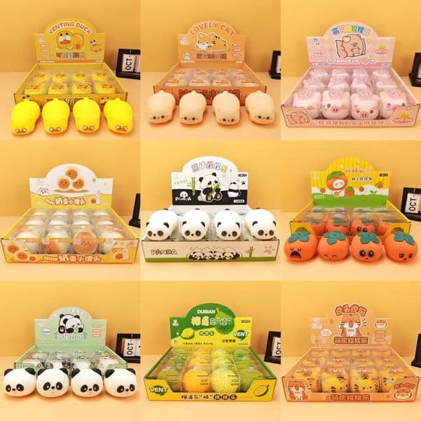 12Pcs Dumpling Squishy Creative Simulation Gummy Toys Slow Rebound Pressure Balls Perfect Holiday Gifts For Children And Adults